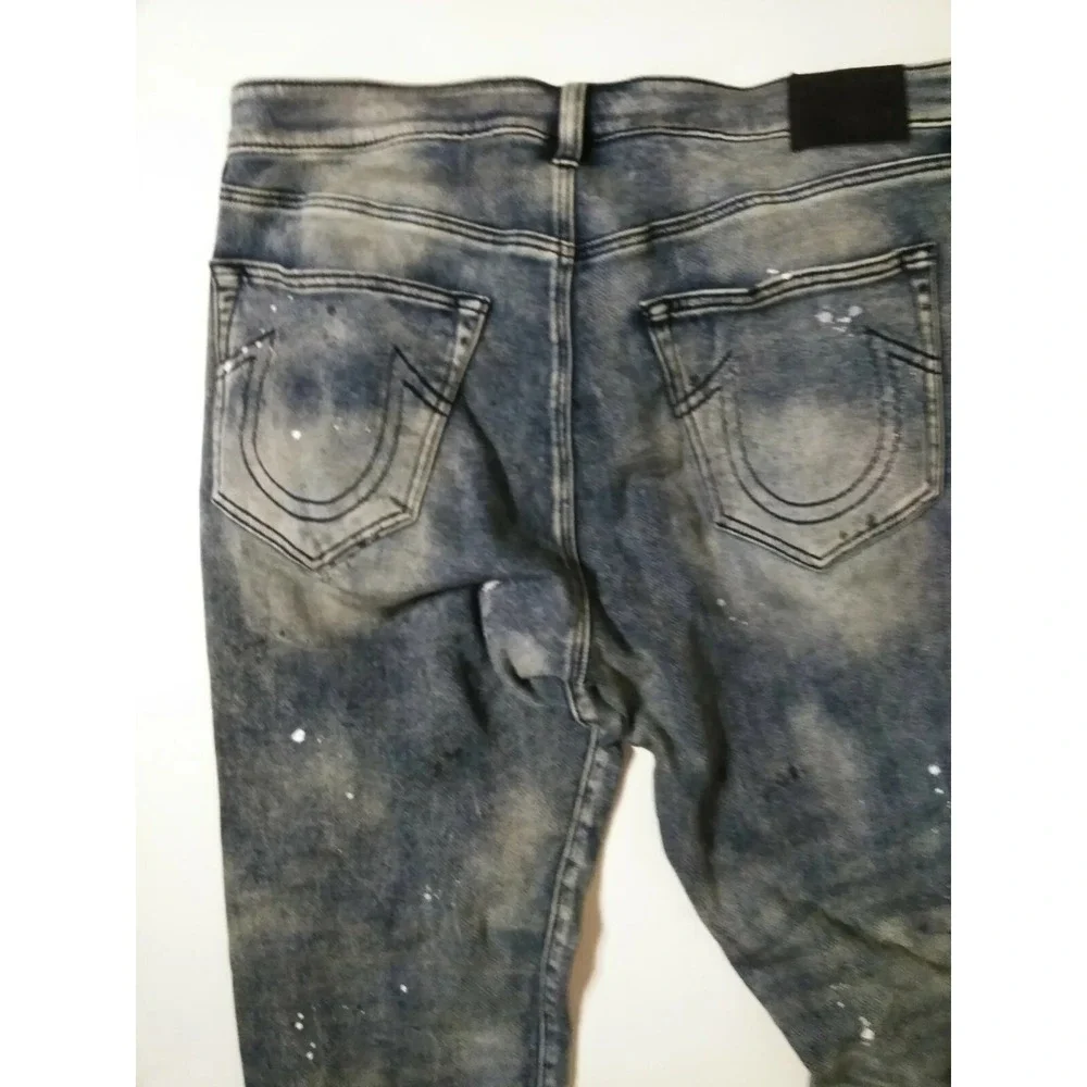 True Religion  Men's Dean Slim Tapered Distressing Jeans 38/31 @9